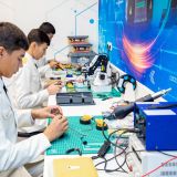 Berdimuhamet Annaýew adyndaky Ýöriteleşdirilen harby mekdebinde robot tehnikasy boýunça ýaryş geçirildi