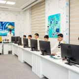 Berdimuhamet Annaýew adyndaky Ýöriteleşdirilen harby mekdebinde robot tehnikasy boýunça ýaryş geçirildi