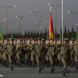 Beýik Ýeňşiň 75 ýyllygy mynasybetli dabaraly harby ýöriş