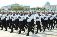 Garaşsyzlygymyzyň 28 ýyllygynyň şanyna harby ýöriş