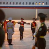 Russiýa Federasiýasynyň wekiliýeti 748-nji atyjylyk polkunyň söweşjeň baýdagyny ýurdumyza getirdi