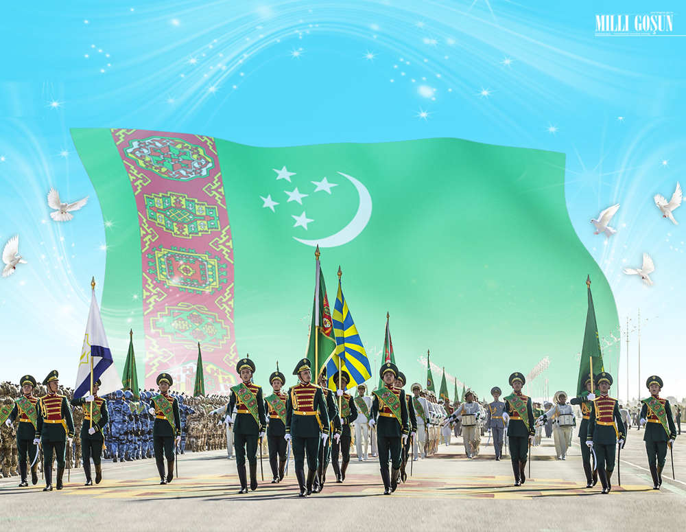 Baýramyňyz gutly bolsun, merdana Watan goragçylary!