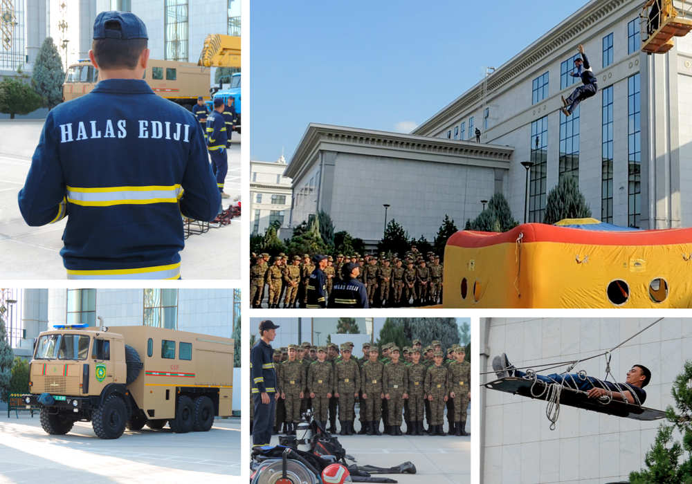 Geljekki serkerdelere halasgärleriň türgenleşiklerini öwretdiler