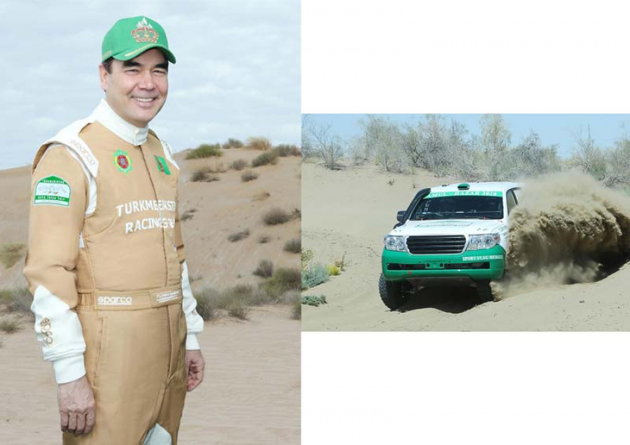 Hormatly Prezidentimiz Gurbanguly Berdimuhamedow ýaryş awtoulagynda türgenleşik geçdi