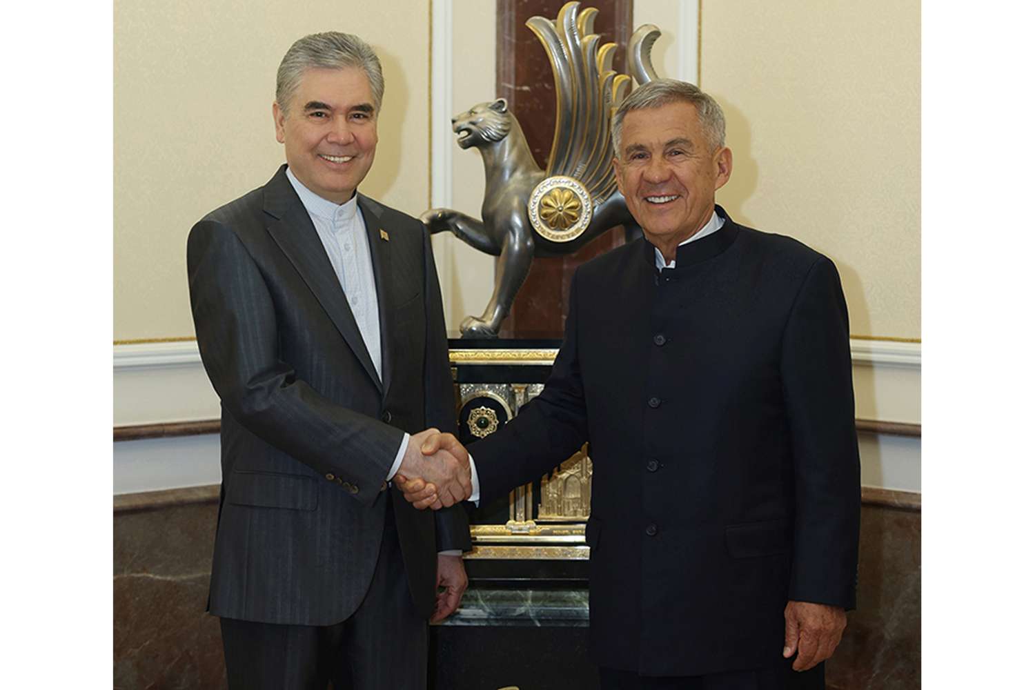 Milli Liderimiziň Rustam Minnihanow bilen duşuşygy