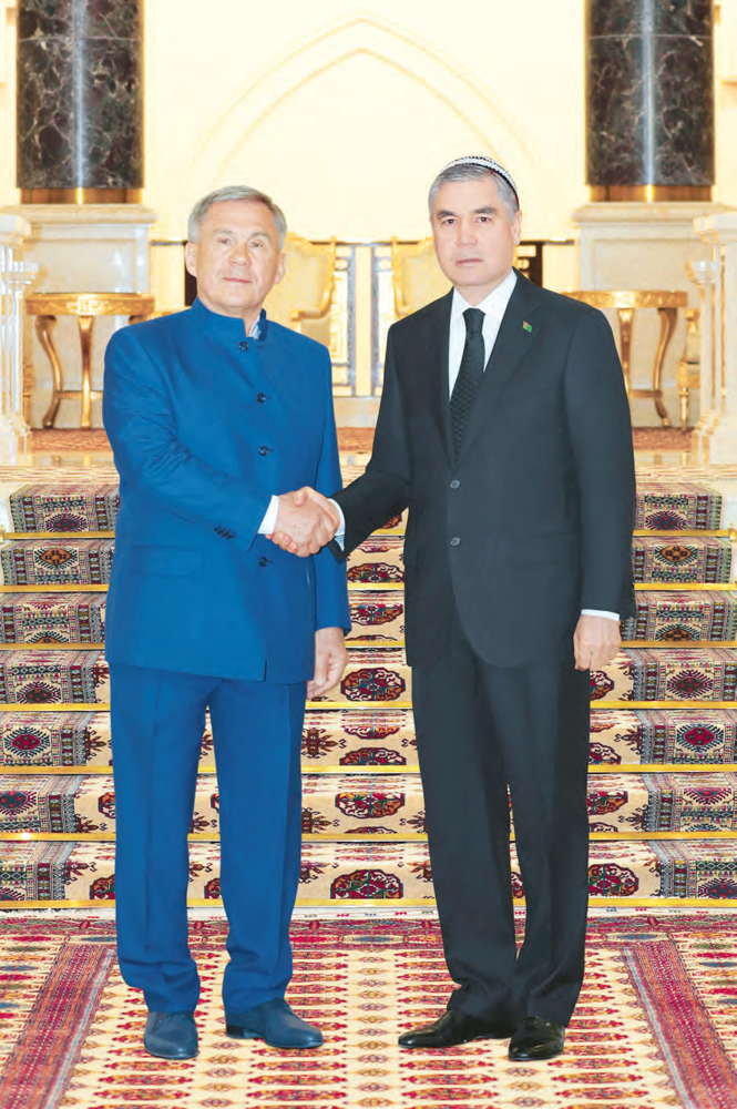 Prezidentler Gurbanguly Berdimuhamedow we Rustam Minnihanow hyzmatdaşlygy ösdürmegiň geljekki ugurlaryny ara alyp maslahatlaşdylar