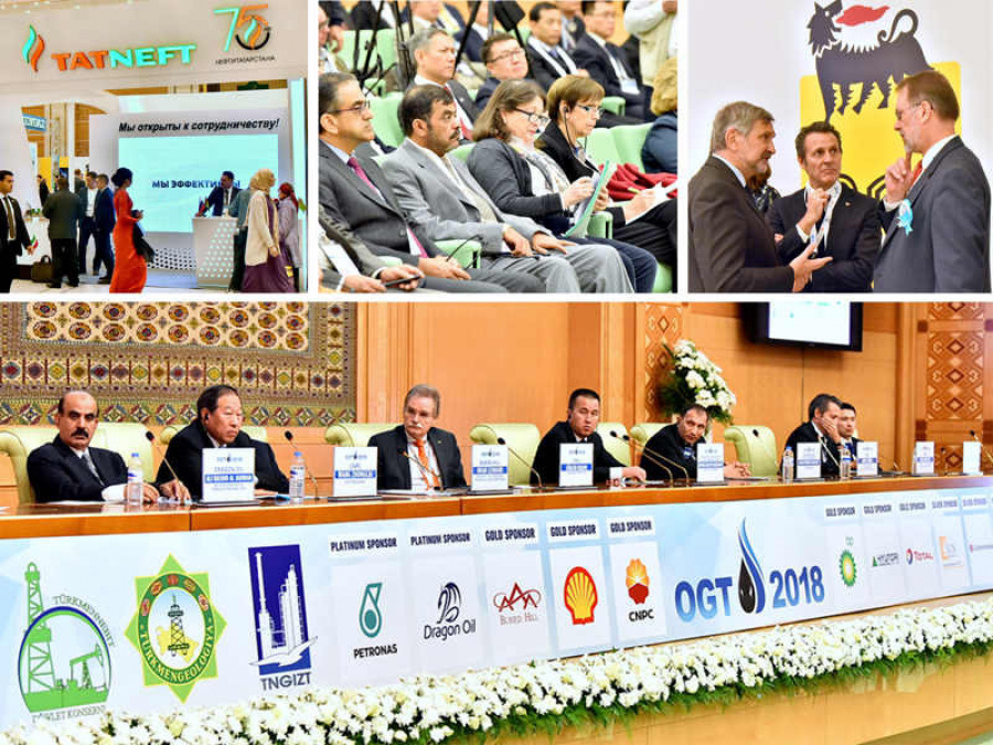 Türkmenistanda dünýäniň nebitgaz senagatynyň gazananlary görkezilýär