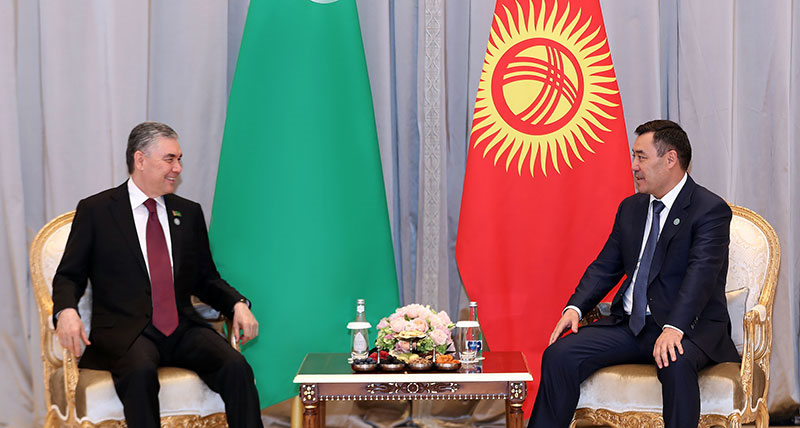 Türkmenistanyň Milli Geňeşiniň Halk Maslahatynyň Başlygynyň Gyrgyz Respublikasynyň Prezidenti bilen duşuşygy