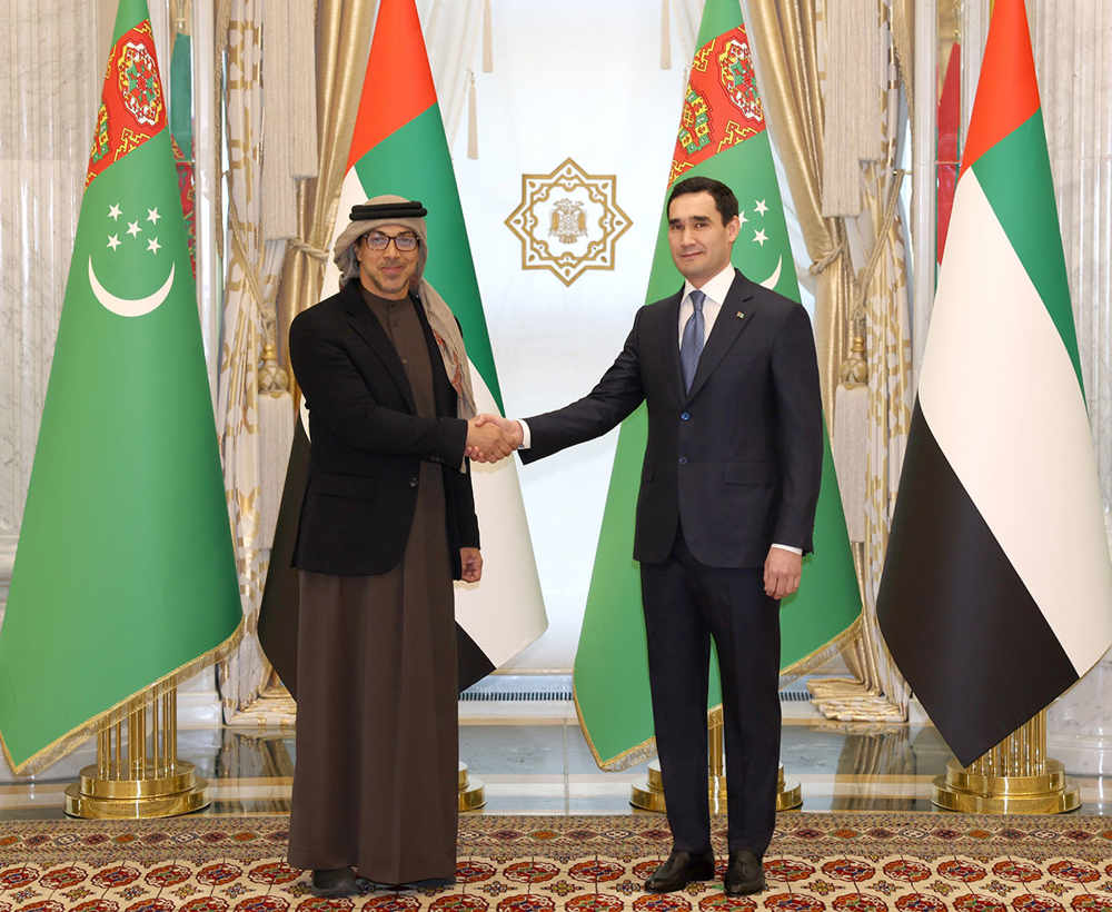 Türkmenistanyň Prezidenti bilen Birleşen Arap Emirlikleriniň Ministrler Kabinetiniň Başlygynyň orunbasarynyň arasyndaky duşuşyk