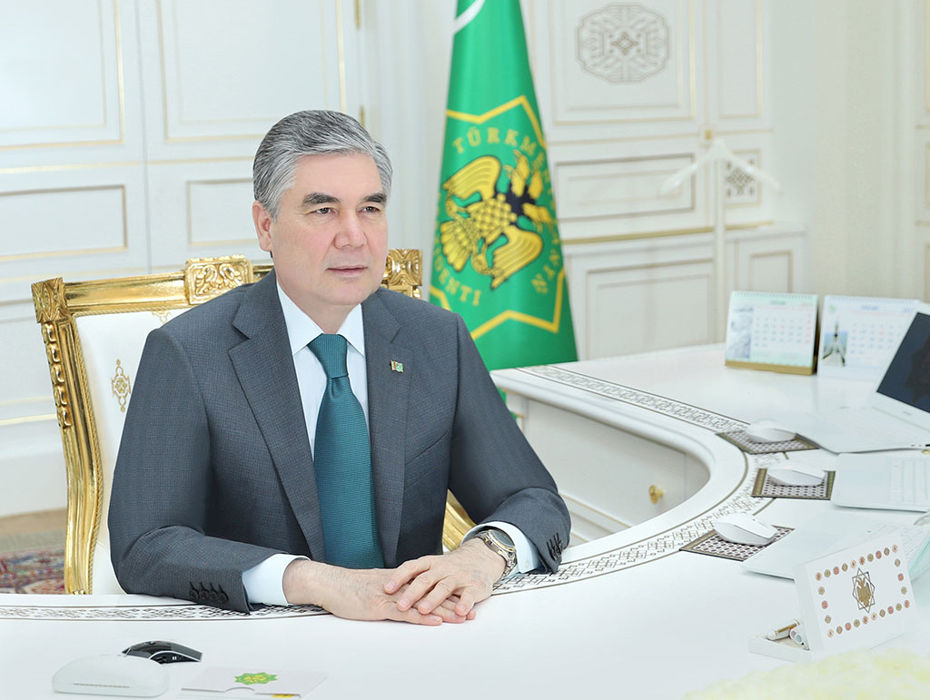 Türkmenistanyň Prezidenti sanly wideoaratnaşyk arkaly iş maslahatyny geçirdi