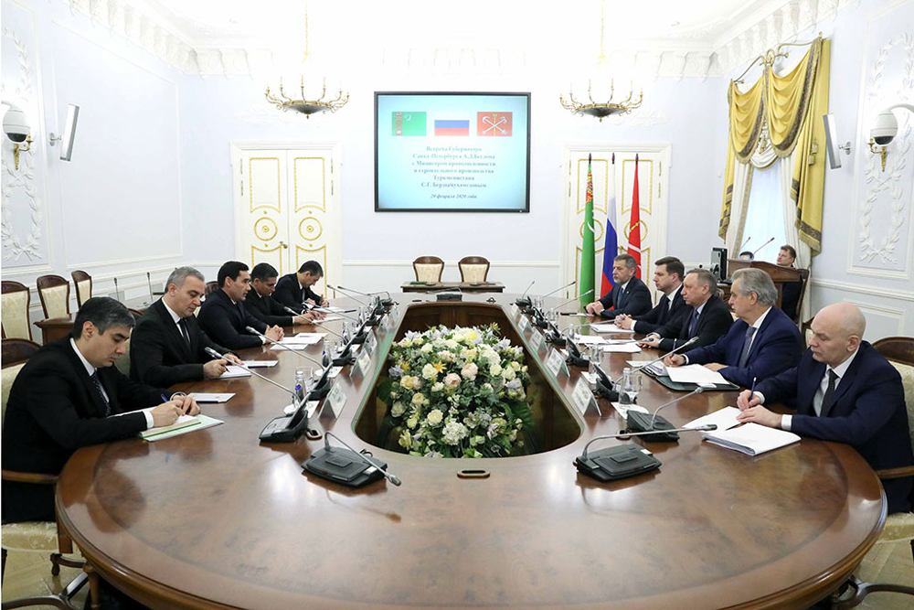 Türkmenistanyň Senagat we gurluşyk önümçiligi ministriniň Sankt-Peterburg şäherine sapary