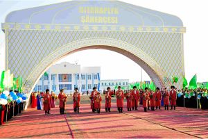 Daşoguz welaýatynda täze şäherçe dabaraly açyldy