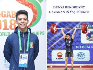 Dünýä rekordyny gazanan iň ýaş türgen