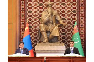 Hormatly Prezidentimiz bilen Mongoliýanyň Prezidentiniň arasynda gepleşikler geçirildi