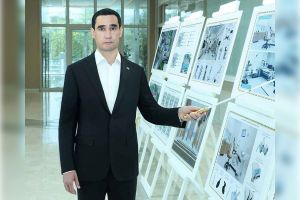 Hormatly Prezidentimiz Stomatologiýa merkeziniň gurluşygynda alnyp barylýan işler bilen tanyşdy