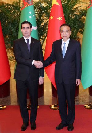 Türkmenistanyň Prezidenti Hytaý Halk Respublikasynyň Döwlet Geňeşiniň Premýeri bilen duşuşdy