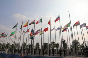 VII Bütindünýä harby oýunlarynda Türkmenistanyň Döwlet baýdagy galdyryldy